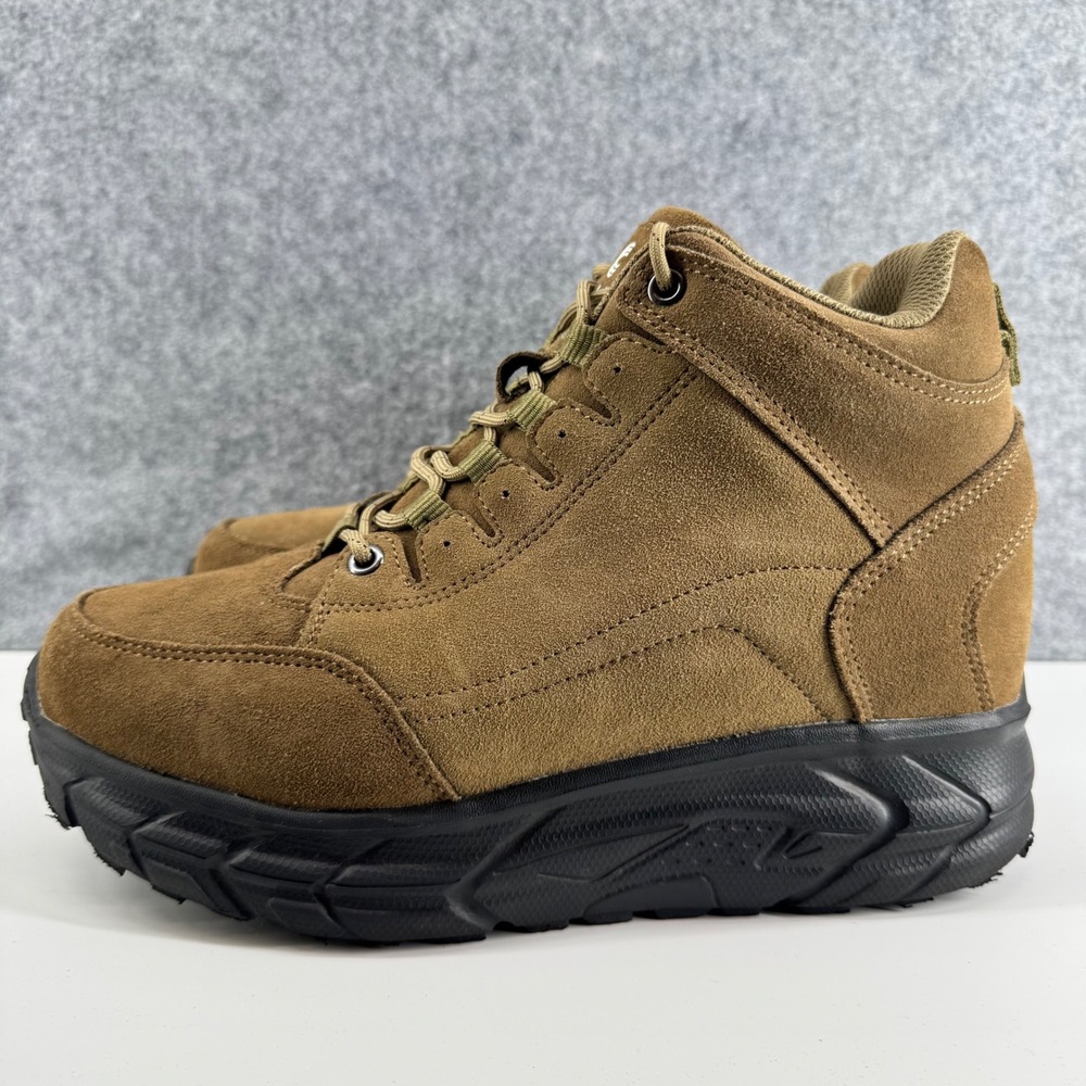 Calto Elevator Boots Mens Size 8 Brown Suede S220805 Comfort Hiking Style